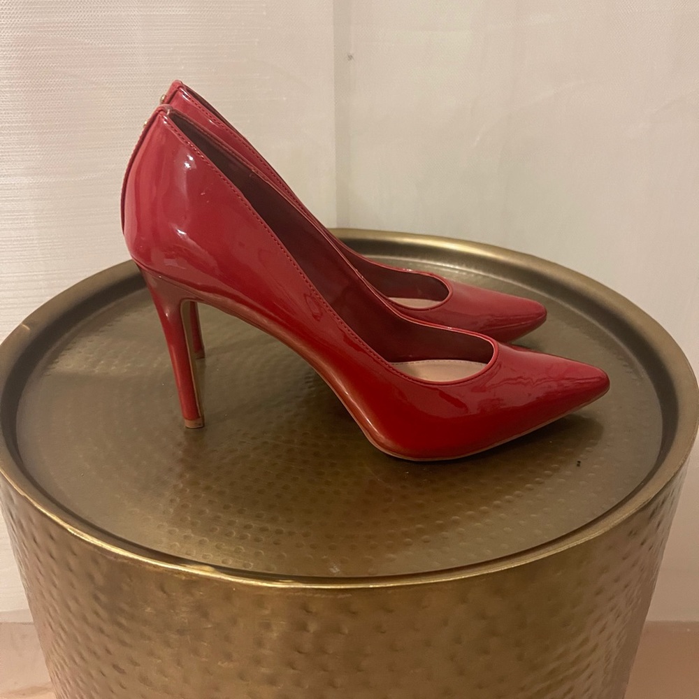 BCBG Red Patent Leather Pump Size 11